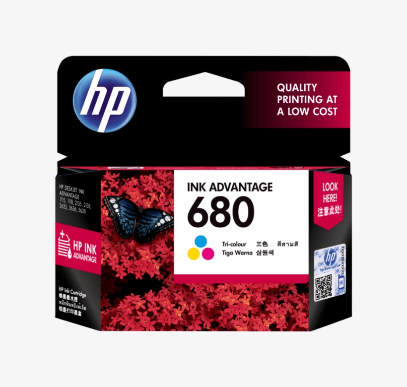 Center Facing - Hp 680 Ink Cartridge, transparent png #8016783