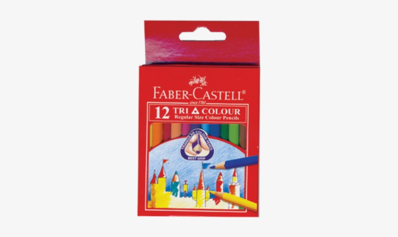 Faber Castell 12 Tri Colour Pencils, transparent png #8016896