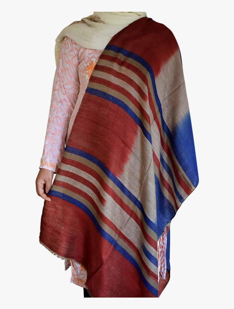 Gi Kashmir Pashmina Tri- Colour Khudrang Alternate - Stole, transparent png #8017264