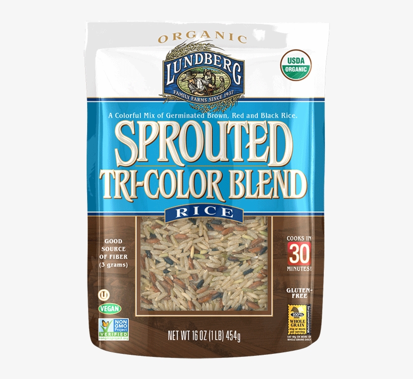 Lundberg Sprouted Tri Color Blend Rice - Lundberg Sprouted Rice, transparent png #8017533