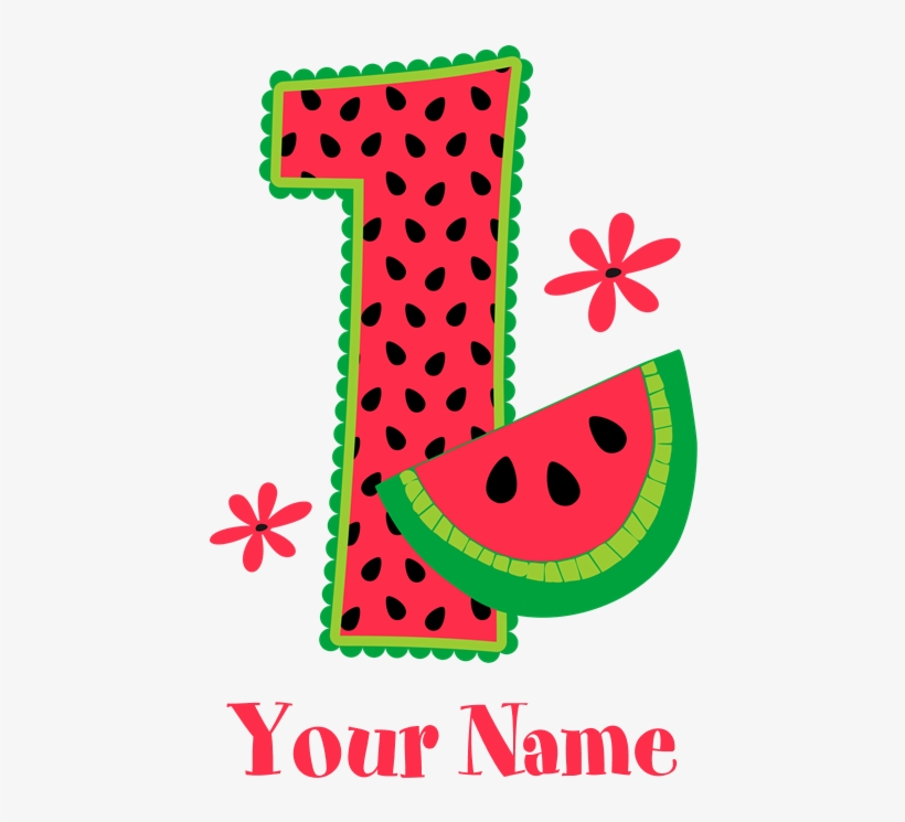 Watermelon 1st Birthday Ornament - First Birthday Melon, transparent png #8018335