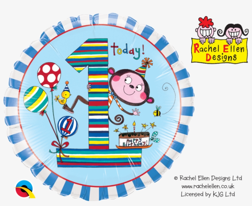 Rachel Ellen Designed 18" Foil Balloon Age 1/1st Birthday - Great American Cookie Thanksgiving, transparent png #8018679