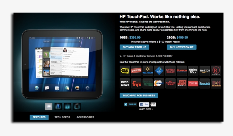 Ipads Huge For Apple, Despite Slowdown In Unit Sales - Hp Touchpad Tablet, transparent png #8019038
