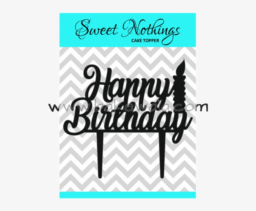 Buy Acrylic Cake Topper Or Silhouette - Happy Anniversary Cake Topper Png, transparent png #8019091