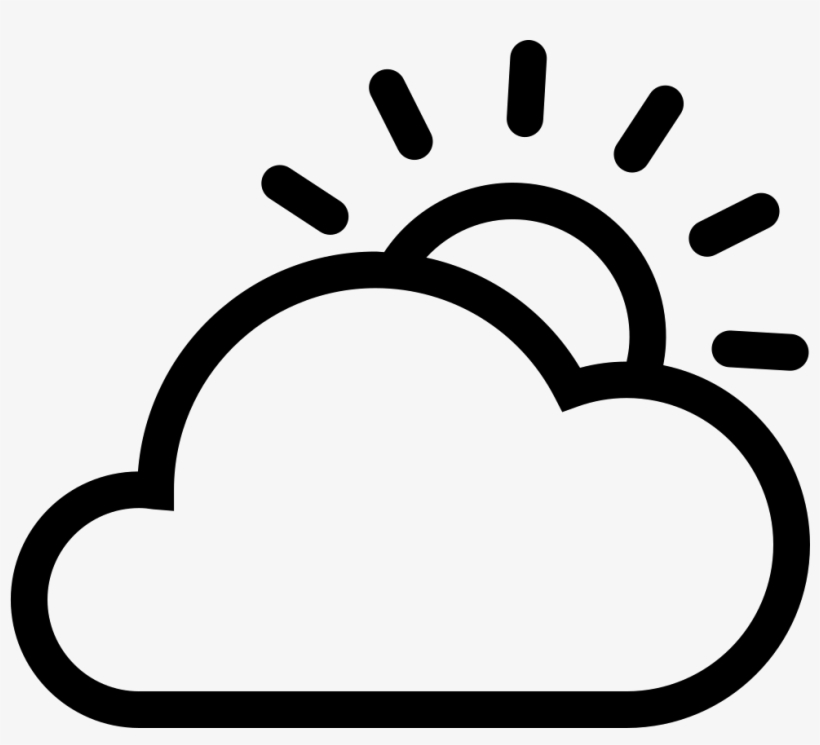 Png File Svg - Cloud With Sun Icon, transparent png #8019092