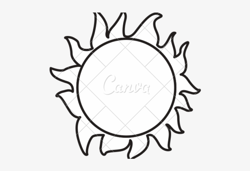 Drawn Sun Symbol - Circle, transparent png #8019730