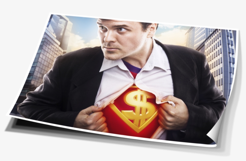 Guy Sells Copy Of Action - Superman With Money, transparent png #8020925