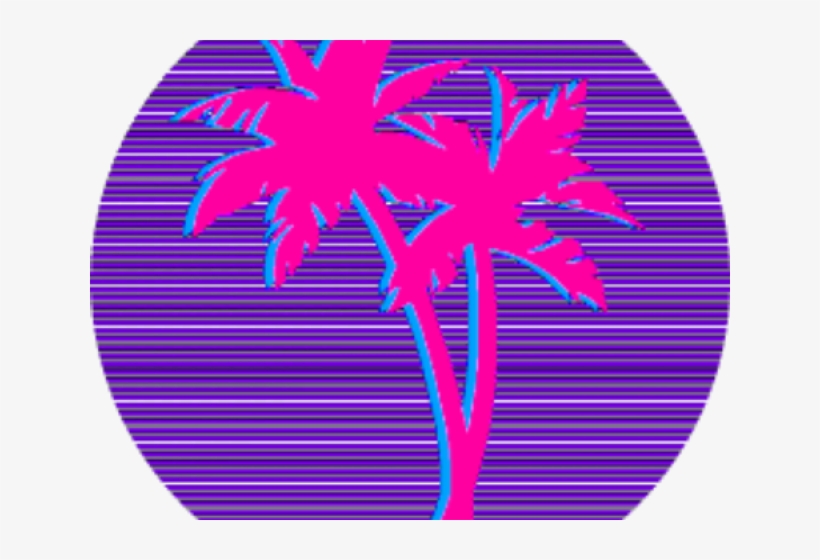 Vaporwave Clipart Transparent Pink - Coqueiro Vaporwave Png, transparent png #8022360