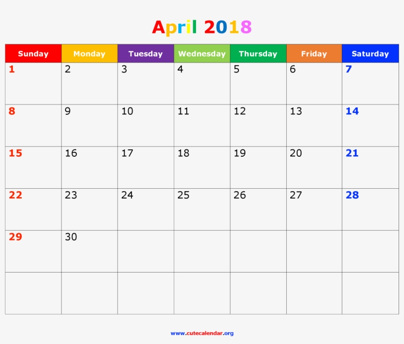 Cute Calendar, Calendar 2017, Holiday Calendar, Calendar - Disney Calendar April 2018, transparent png #8023242