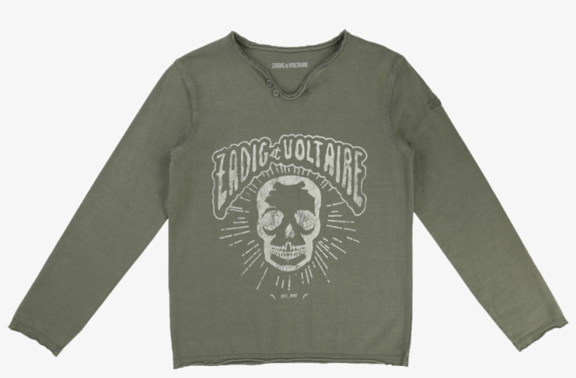 Zadig & Voltaire Kids T-shirt Boxer Skull - Long-sleeved T-shirt, transparent png #8023275