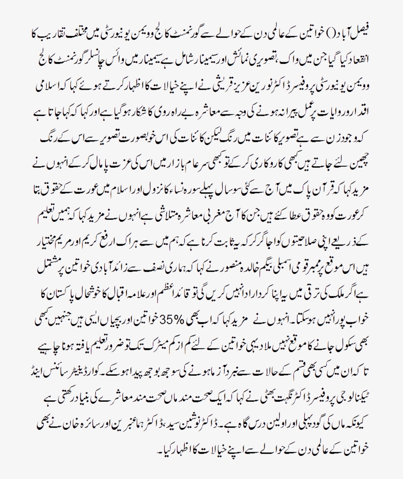 women's day essay in urdu