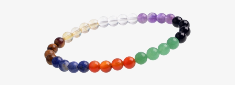 Lucky 7 Chakra Healing Beaded Bracelet Natural Crystal - Bead, transparent png #8025729