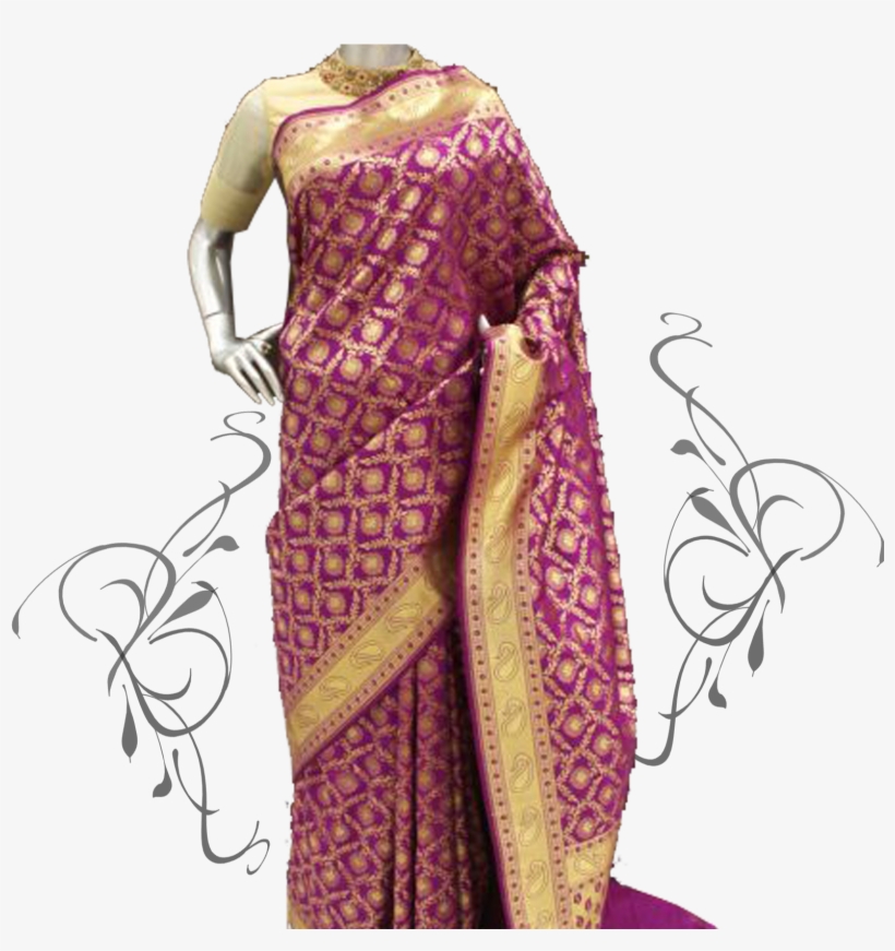 List Of Top 10 Trending Silk Sarees Suits For Your - Vines Clip Art, transparent png #8025915