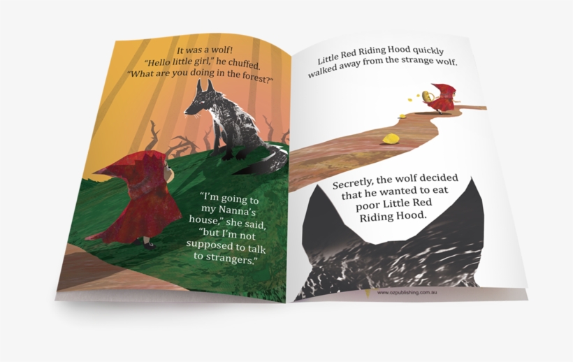 Little Red Riding Hood Fairy Tale Big Book - Document, transparent png #8027278