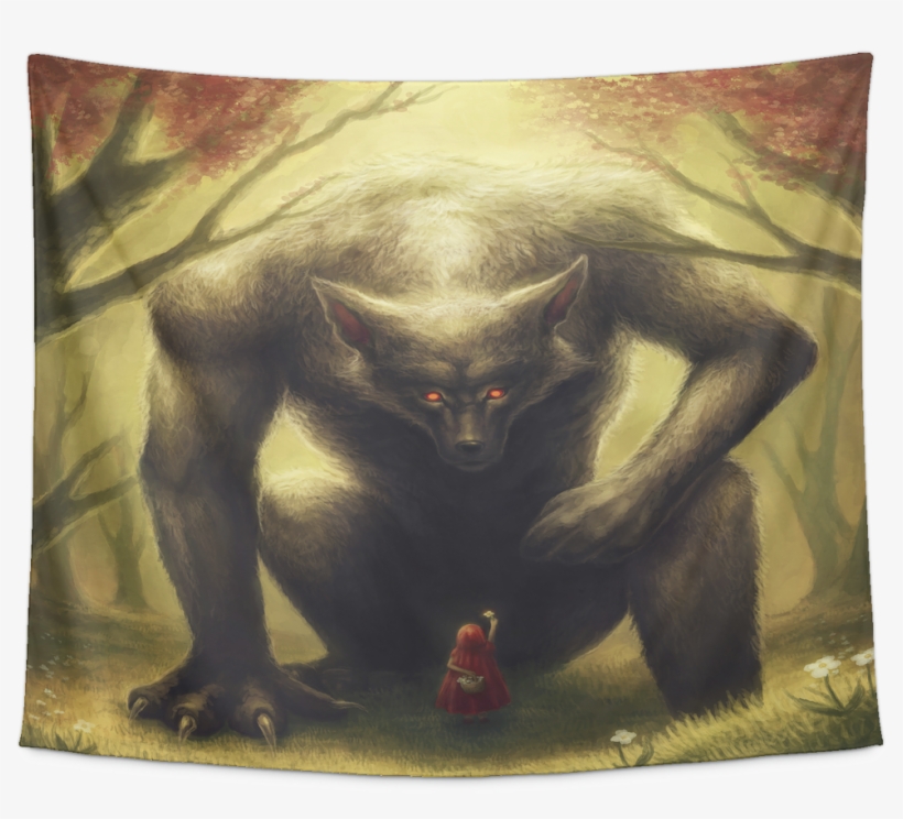Little Red Riding Hood Tapestry - Primate, transparent png #8027607
