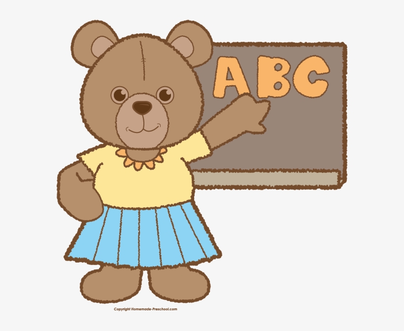 Banner Library Bear Teacher Free Homeschool Early Learning - Preschool A Bear Clipart, transparent png #8027976