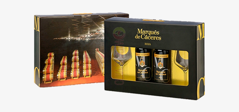 Estuche Marqués De Cáceres Gran Reserva Con Copas - Estuche Marques De Caceres Reserva, transparent png #8028144
