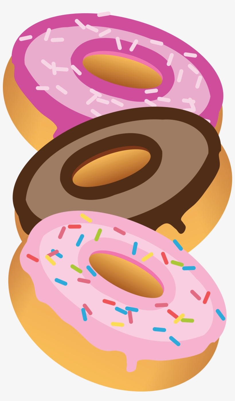 Free Clipart Of A Trio Of Donuts - Transparent Clip Art Donuts Png, transparent png #8028265