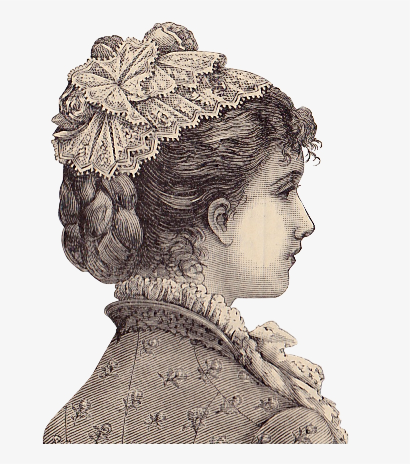 Ladie S Hat Fashion Plate Ladies - Decoupage, transparent png #8028303