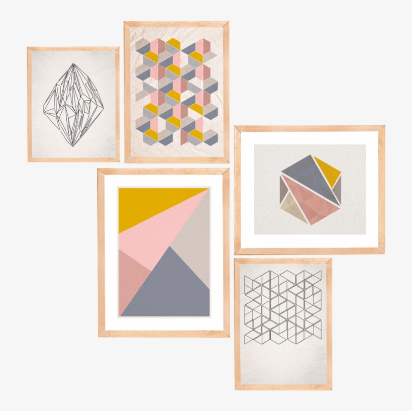 Vito Set De 5 Cuadros De Madera Y Vidrio - Motif, transparent png #8028817