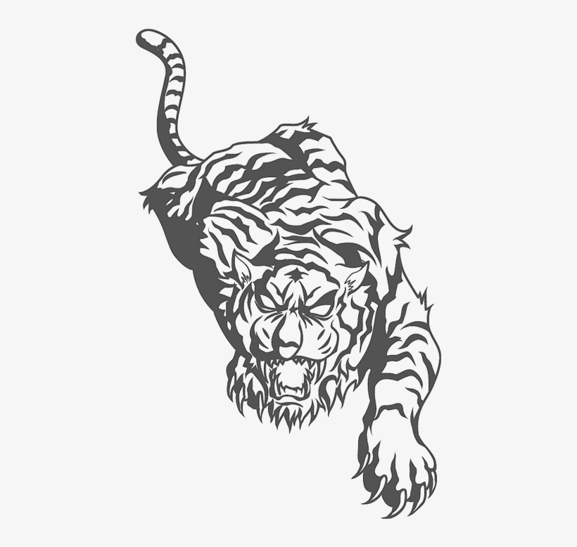 Tiger Cartoon Drawing, Cartoon Drawings, Tiger Vector, - Tiger Tattoos Hd Photo Download, transparent png #8030842