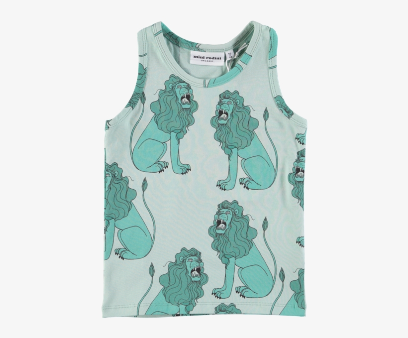 Picture Of Sleeveless Tiger Print Vest Top Light & - Mini Rodini T Shirt, transparent png #8031580