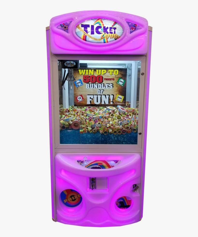 Ticket Zone Crane Machine Light Up Fun Tickets Win - Claw Machine Light, transparent png #8031859