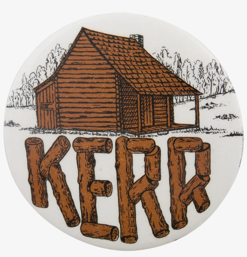 Kerr Log Cabin Button - Hut, transparent png #8033165