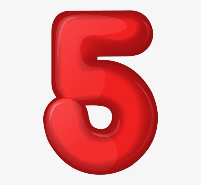 Free Png Download Red Number Five Clipart Png Photo - Five Clipart Png, transparent png #8033354