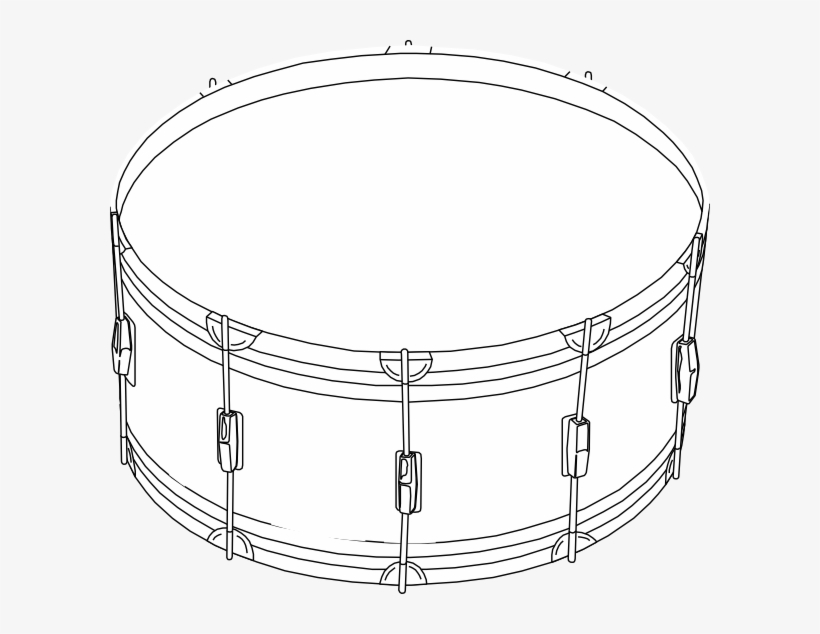 Png Black And White Snare Drum Clipart Black And White - Bass Drum Clip Art, transparent png #8034747