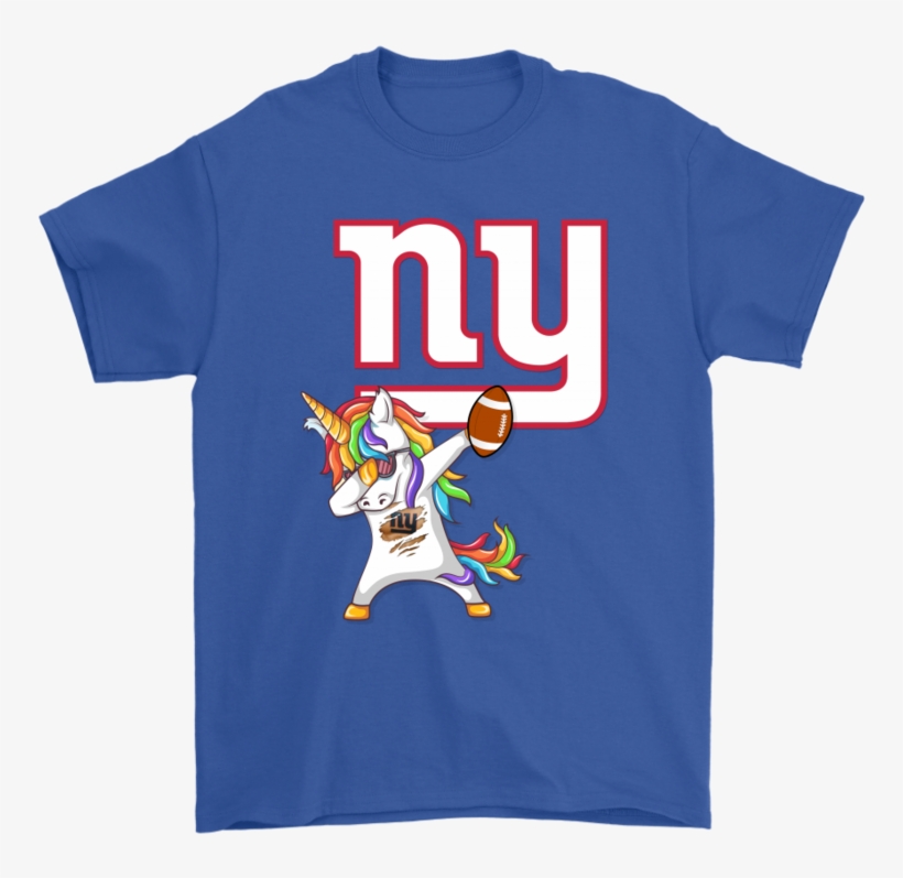Dabbing Hip Hop Unicorn Dab With New York Giants Football - Logos And Uniforms Of The New York Giants, transparent png #8035667