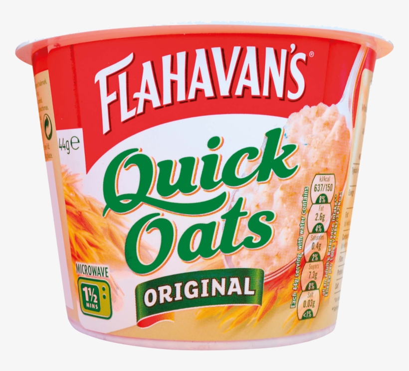 Flahavans Quick Oats Portable Porridge Original 44g - Flahavan's Quick Oats, transparent png #8036033