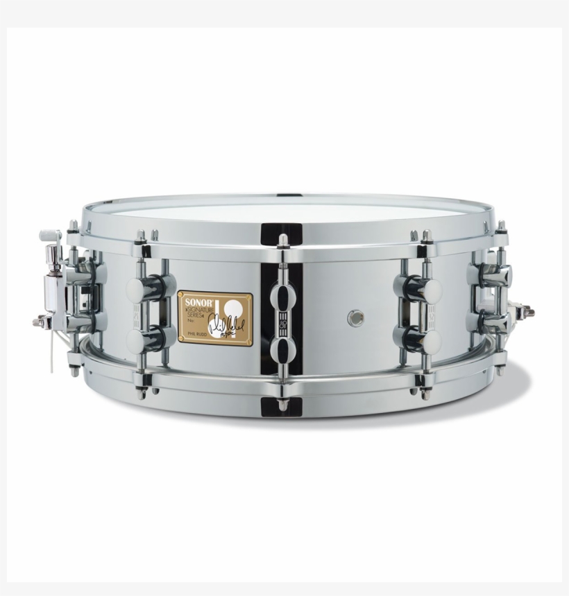 Sonor Signature Phil Rudd 14x5.5 Chrome Over Brass, transparent png #8036066