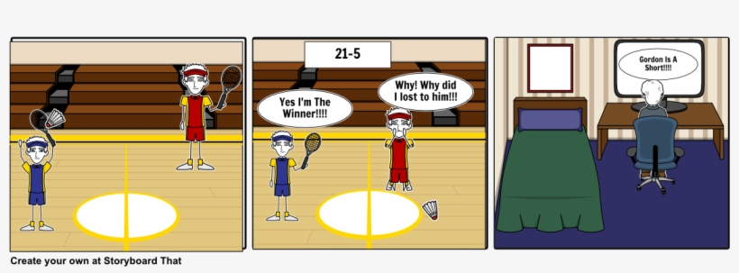 Scene Of Playing Badminton - Cartoon, transparent png #8036654