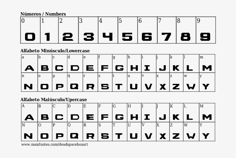 Font Details Dead Space Box Art - Number, transparent png #8036974