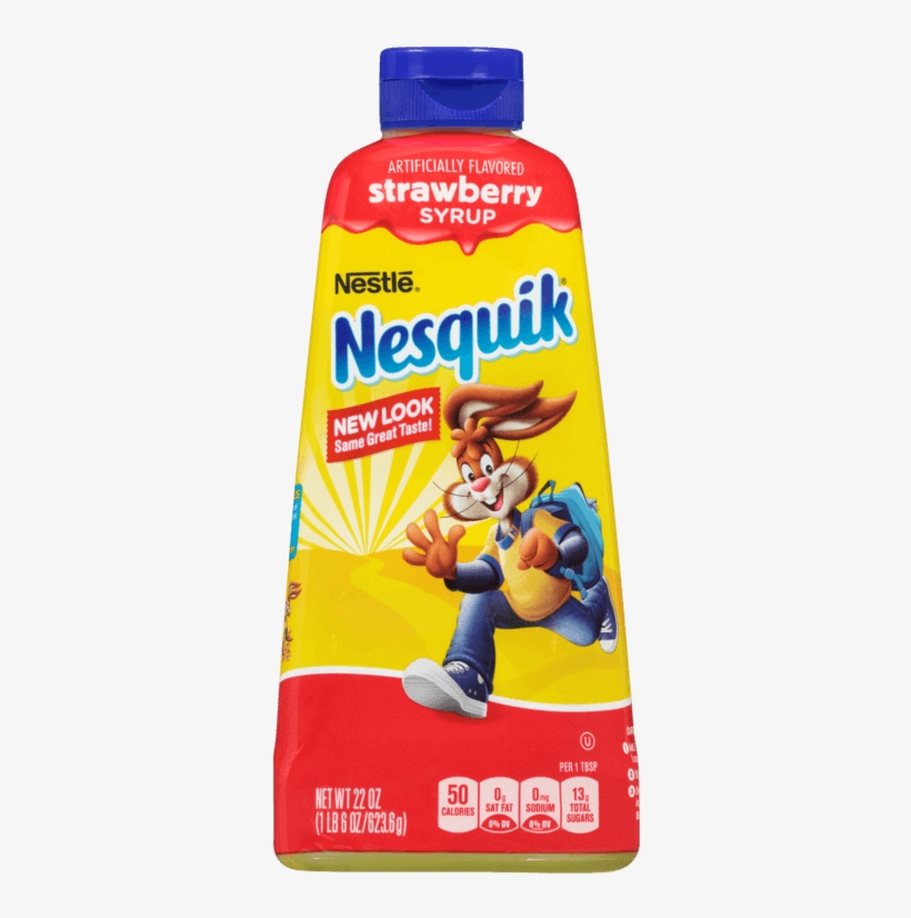 Nesquik® Strawberry Syrup - Nesquik Chocolate Syrup, transparent png #8037108