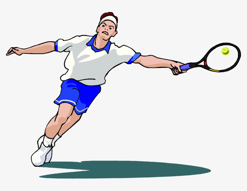Png - - Clip Art Of Tennis Player, transparent png #8037627