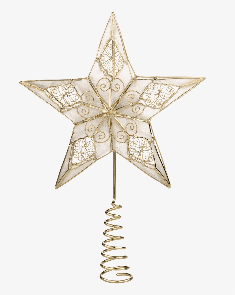 Tree Top "star With Filigree Decorations" - Christmas Ornament, transparent png #8037691