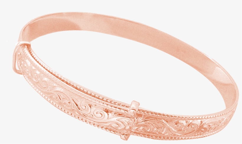 Expanding Filigree Embossed 5mm Bangle In 9ct Rose - Bangle, transparent png #8037747