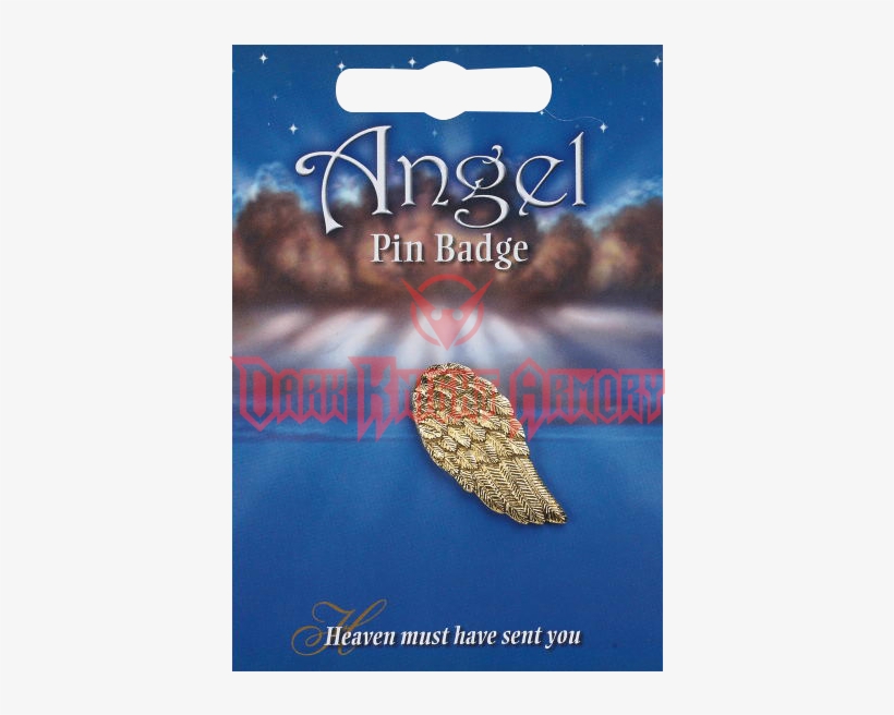 Golden Angel Wing Pin Badge - Novel, transparent png #8037974