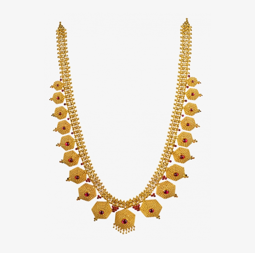 Pourvika N 2200-14 - Gold Necklace Traditional Designs, transparent png #8038421