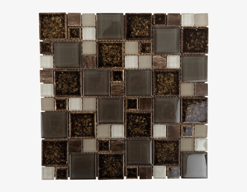 Glass Tile Spanish Moss Crackle - Tile, transparent png #8038998