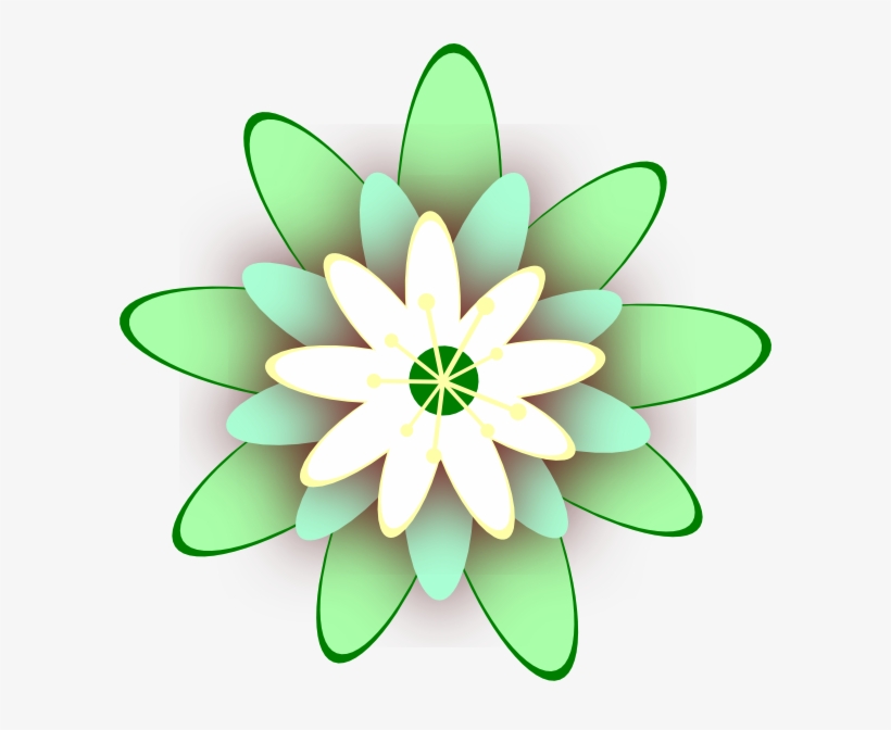 Green Flowers Png Art, transparent png #8039619