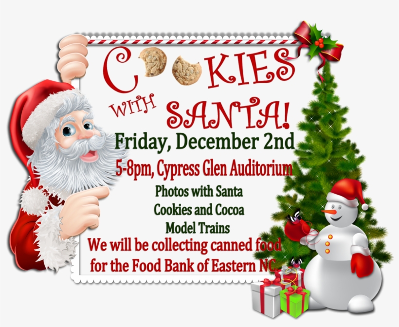 News Image For Cookies With Santa At Cypress Glen - Marcos De Tarjetas De Navidad, transparent png #8039797