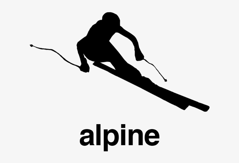 Programs - Racing Skier Silhouette, transparent png #8040388