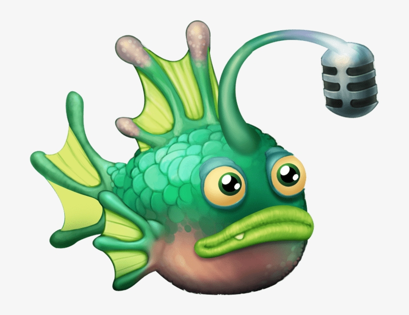 Angler Baby With Attached Microphone - My Singing Monsters Fish, transparent png #8040394