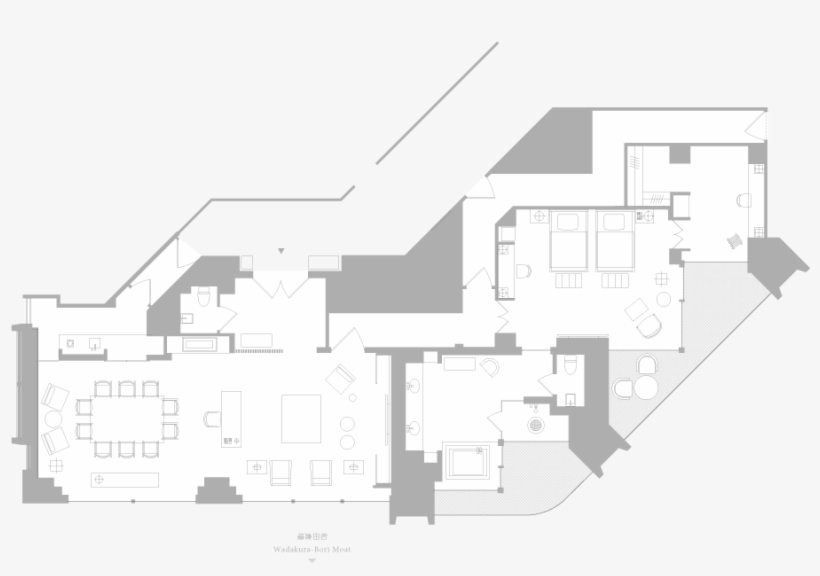 Palace Hotel Tokyo Palace Suite Floor Plan - Architecture, transparent png #8040836