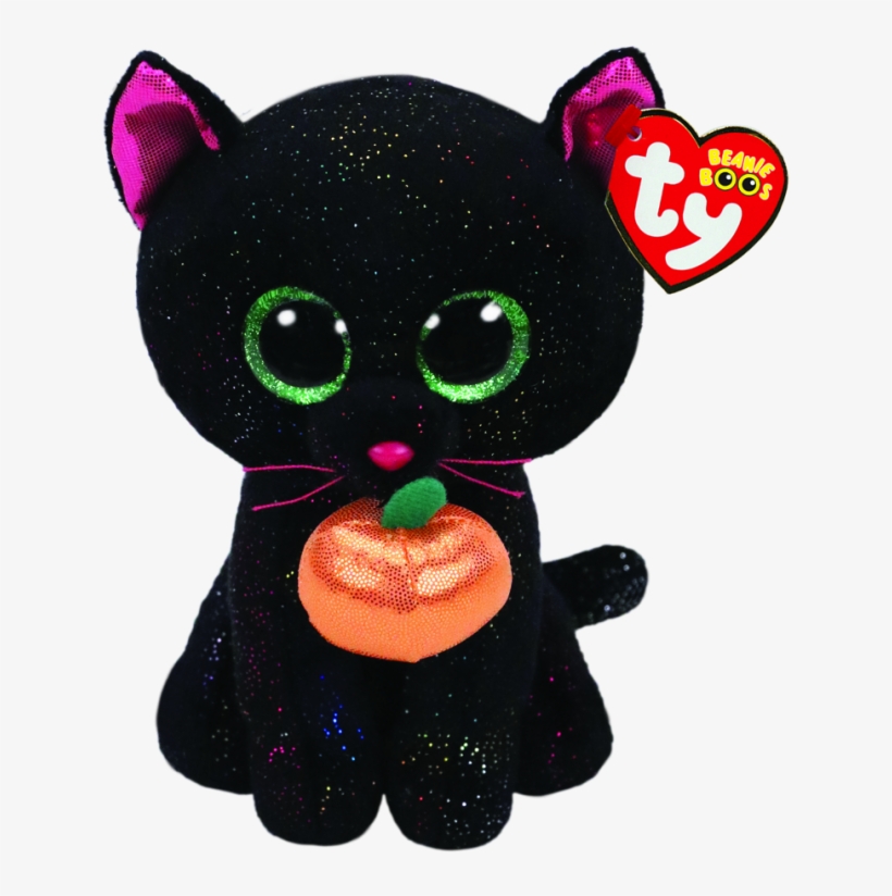 Halloween Potion Cat With Pumpkin - Beanie Boos Halloween 2018, transparent png #8041366