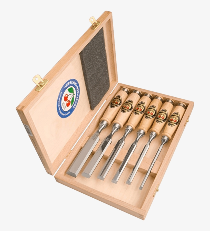 Two Cherries 6 Piece Chisel Set In Wood Box - Schmitt & Comp, transparent png #8041462