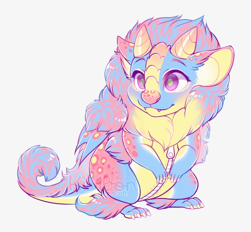 750 X 701 7 - Cute Pastel Dragon, transparent png #8041668